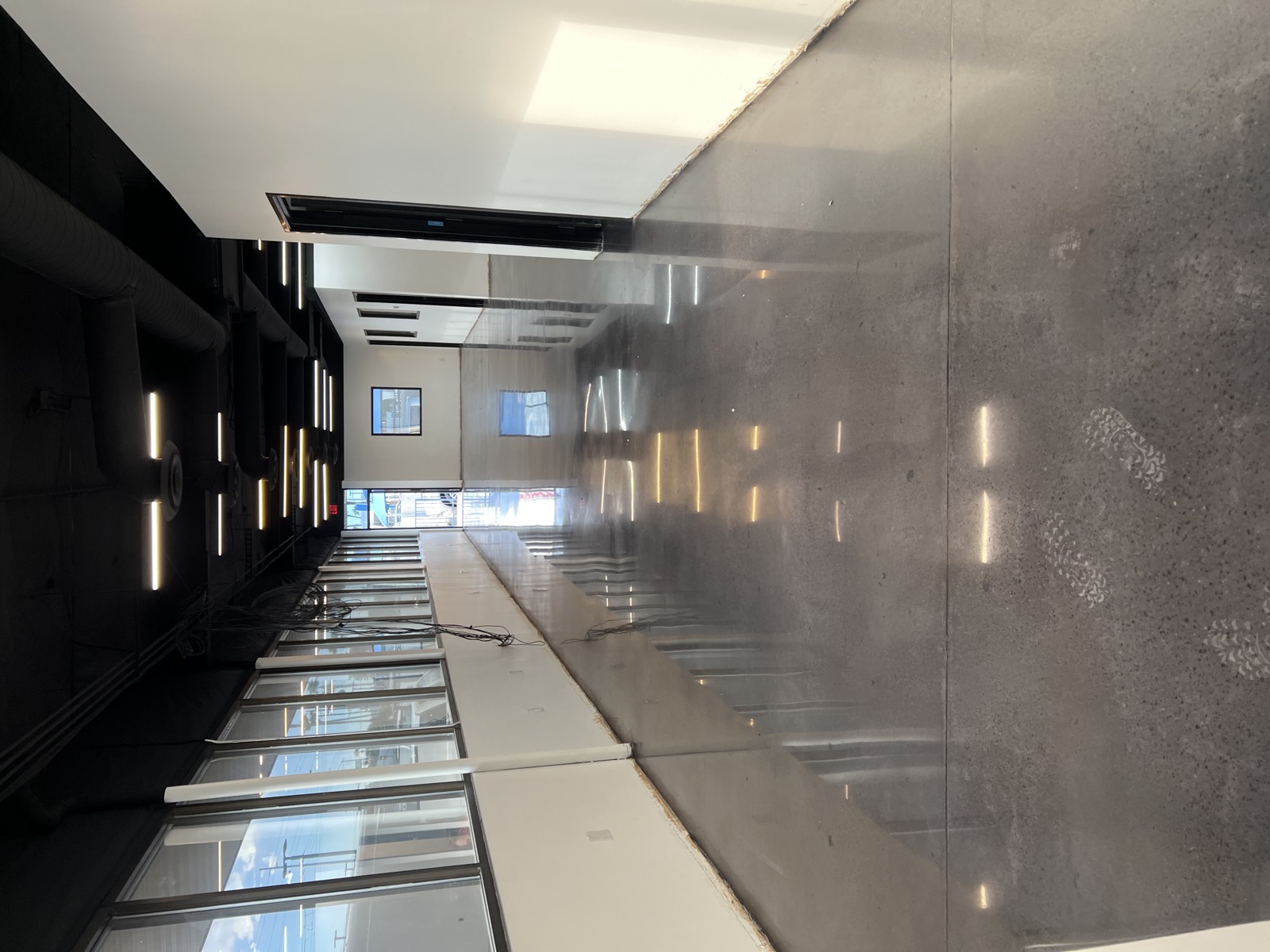 Polished concrete corridor in a Scottsdale-area commercial space